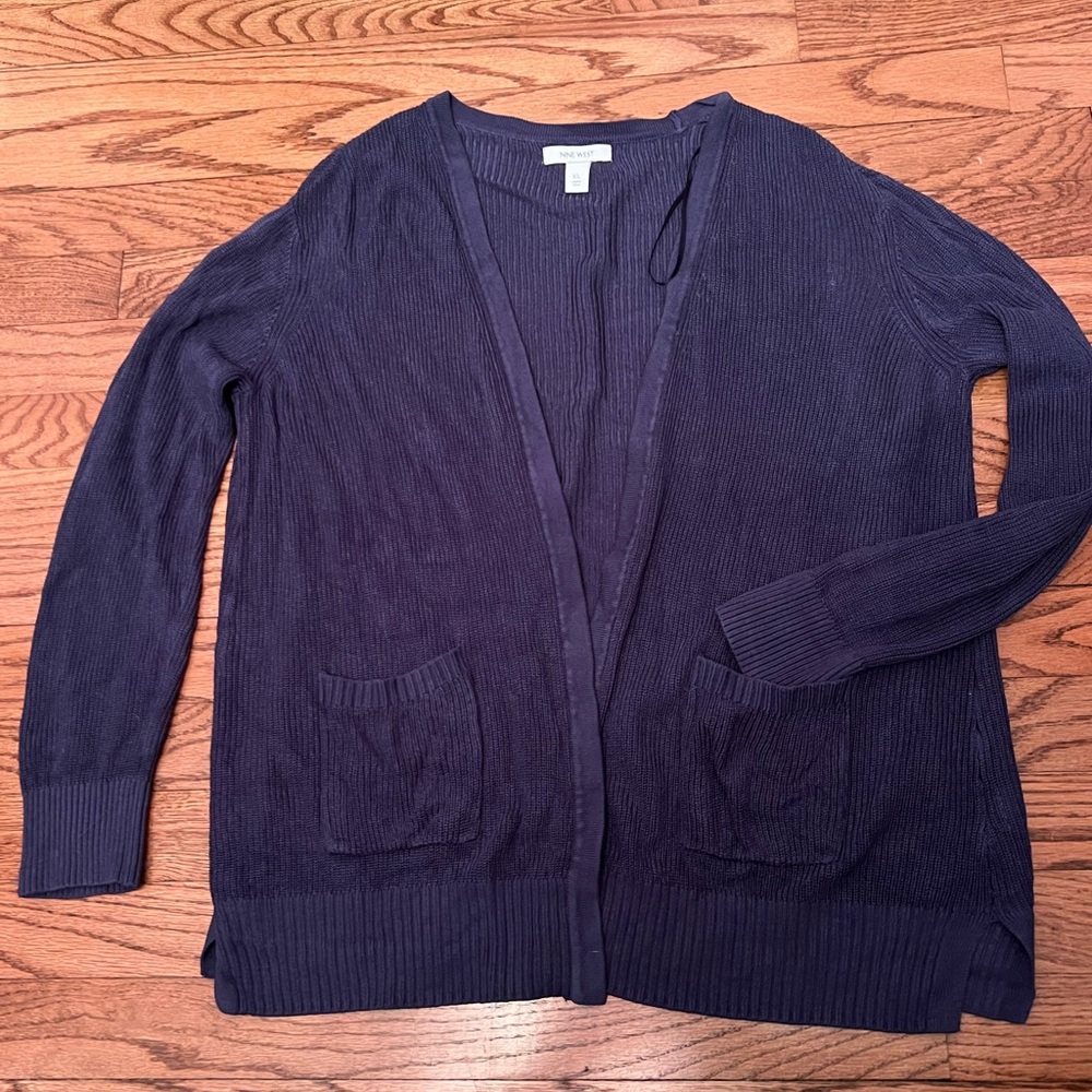 Nine West Blue Knit Top